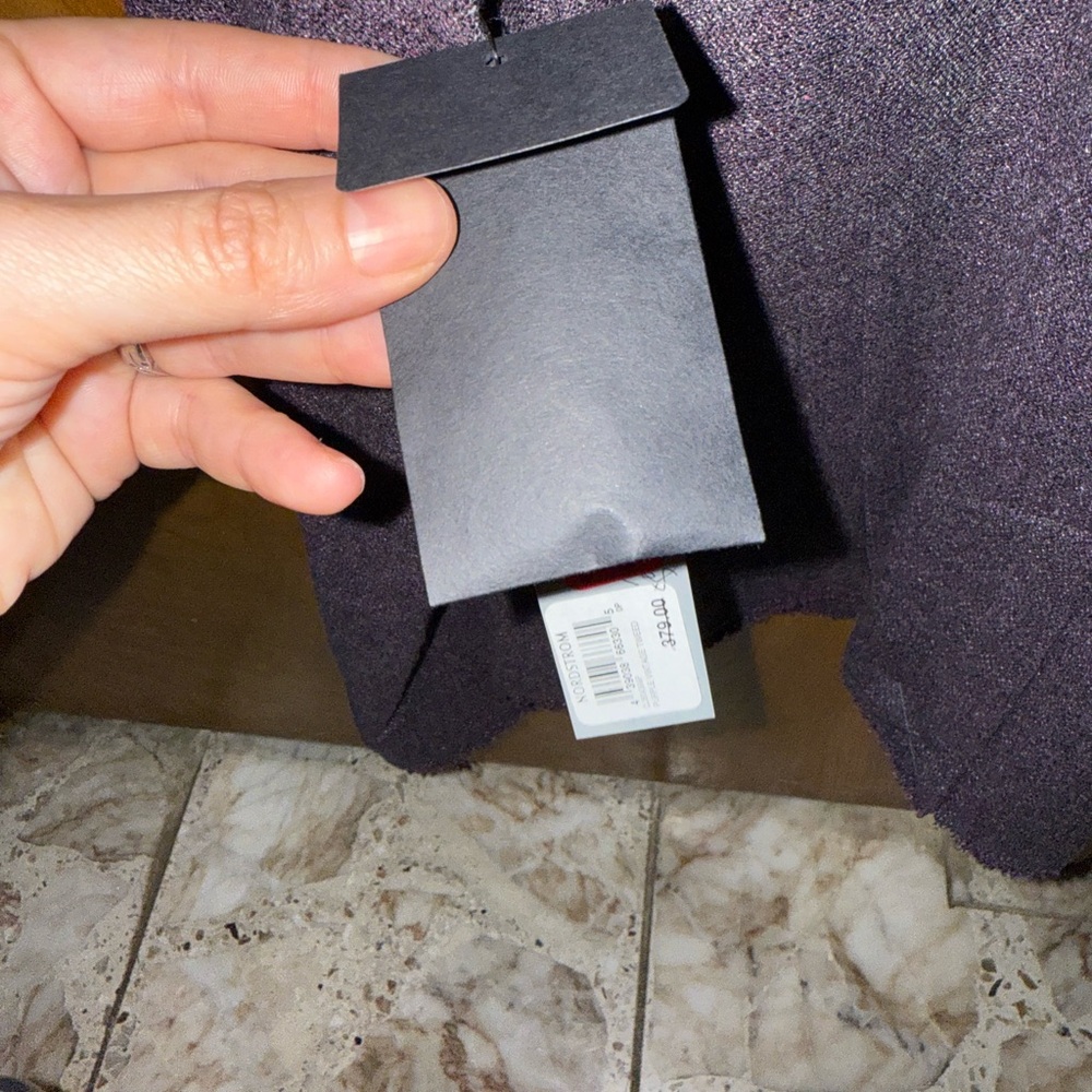 Grey/dark purple blazer with fake front pockets NWT 0P classiques entier - Picture 10 of 15